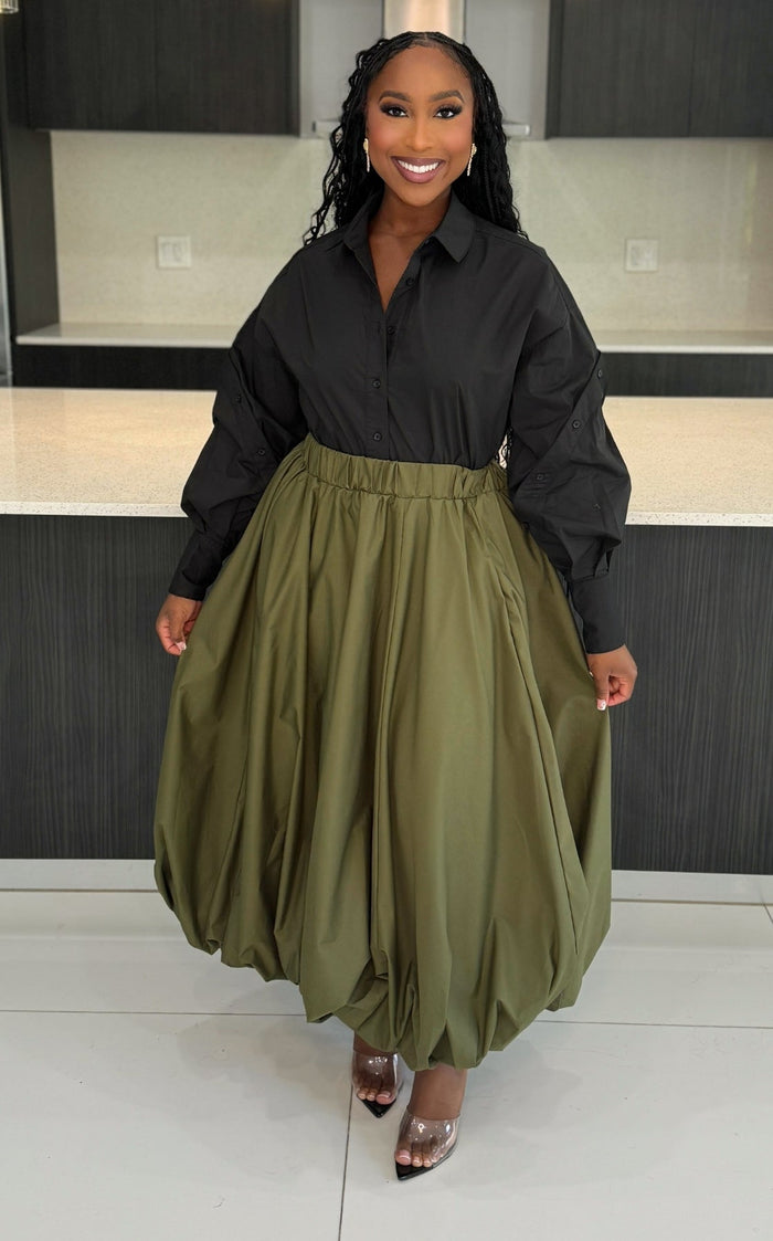 Giving Season Skirt Olive