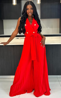 Prime Elevated Jumpsuit Red