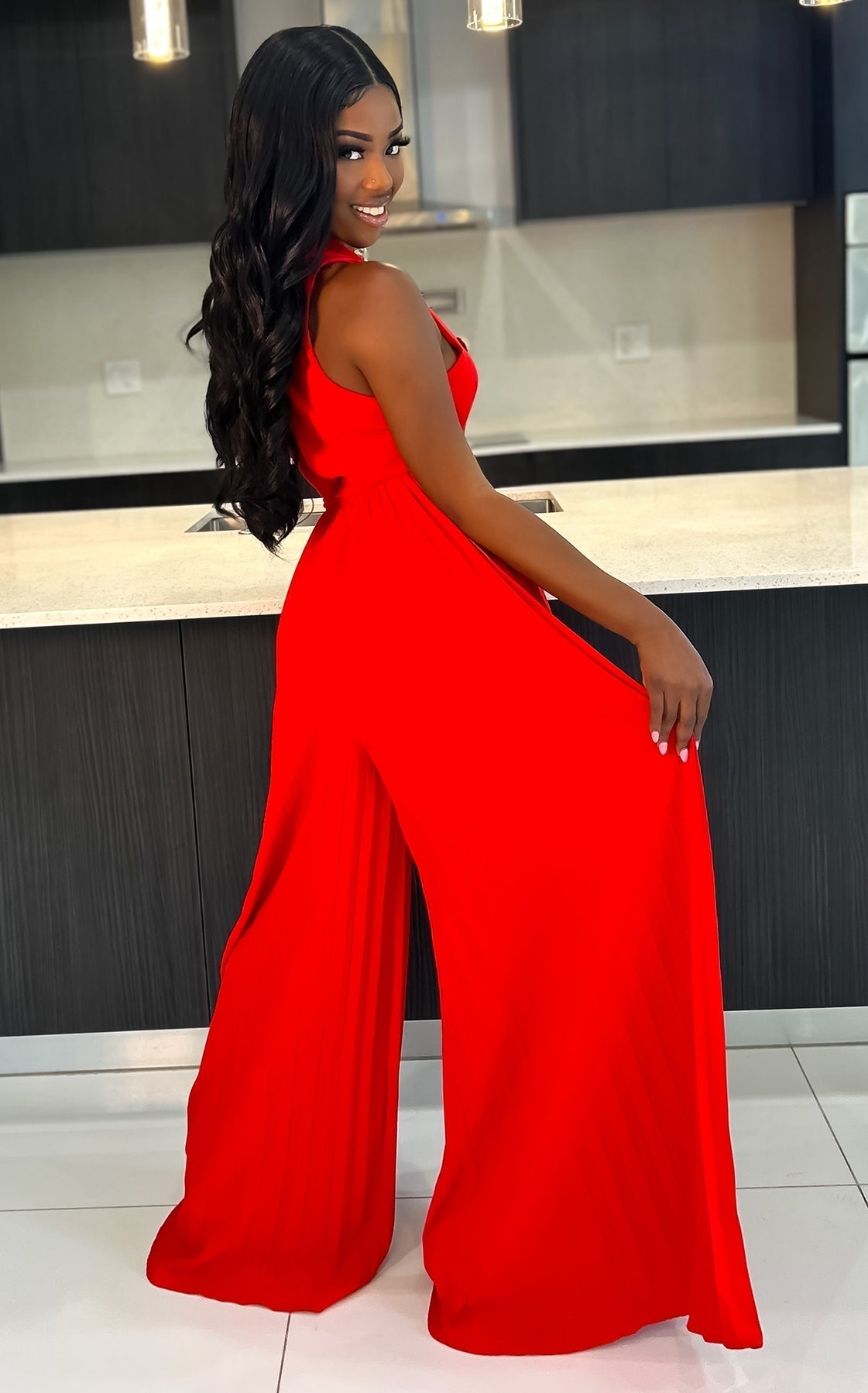 Prime Elevated Jumpsuit Red