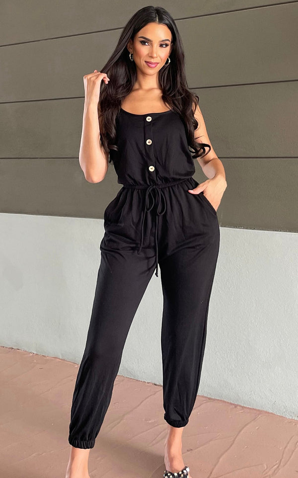 Simple Days Jumpsuit Black