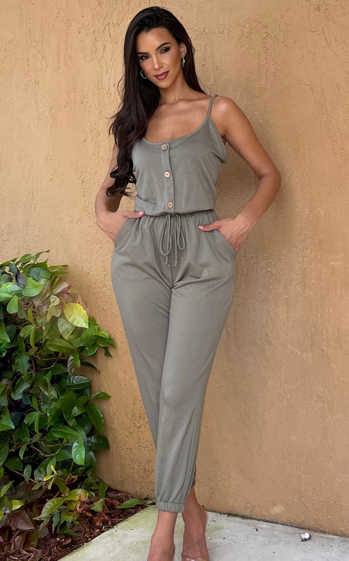 Simple Days Jumpsuit Olive