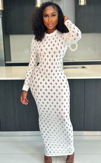 Perforated Midi White