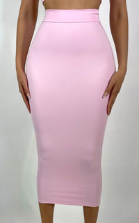 Basic Midi Skirt Pink