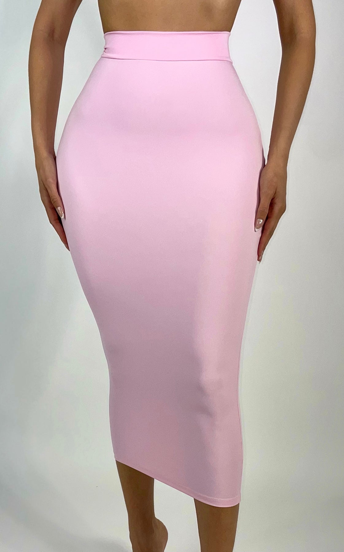 Basic Midi Skirt Pink