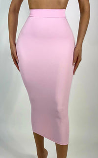 Basic Midi Skirt Pink