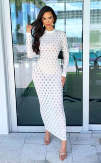 Perforated Midi White