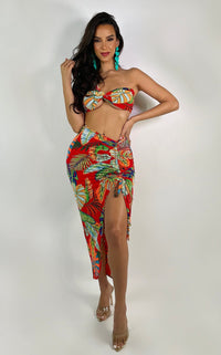 Cece Tropical Skirt Set