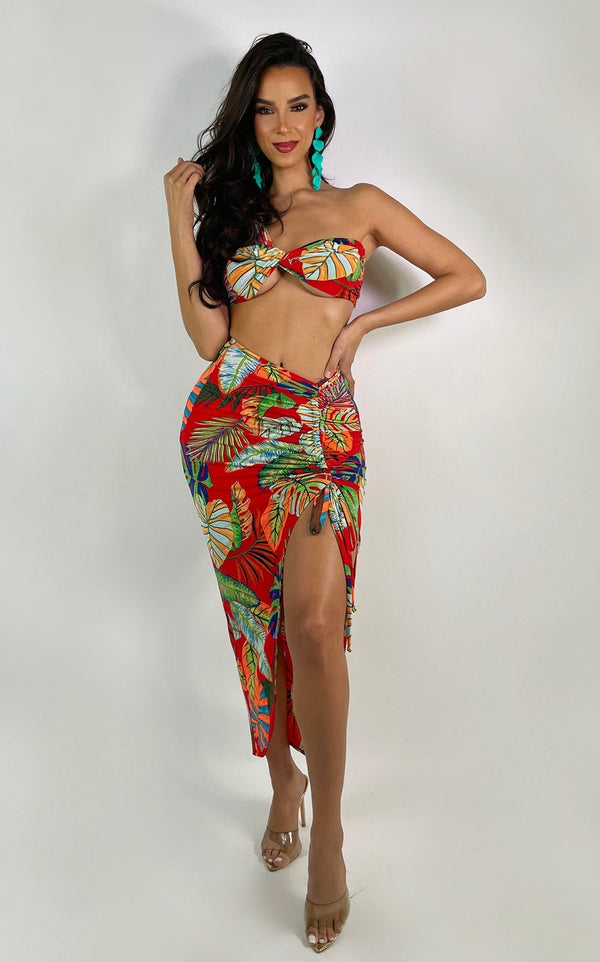 Cece Tropical Skirt Set