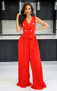 Prime Elevated Jumpsuit Red