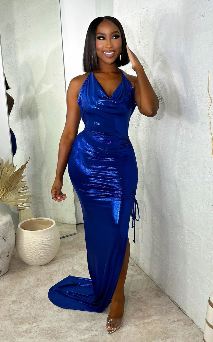 Metallic Gown Blue