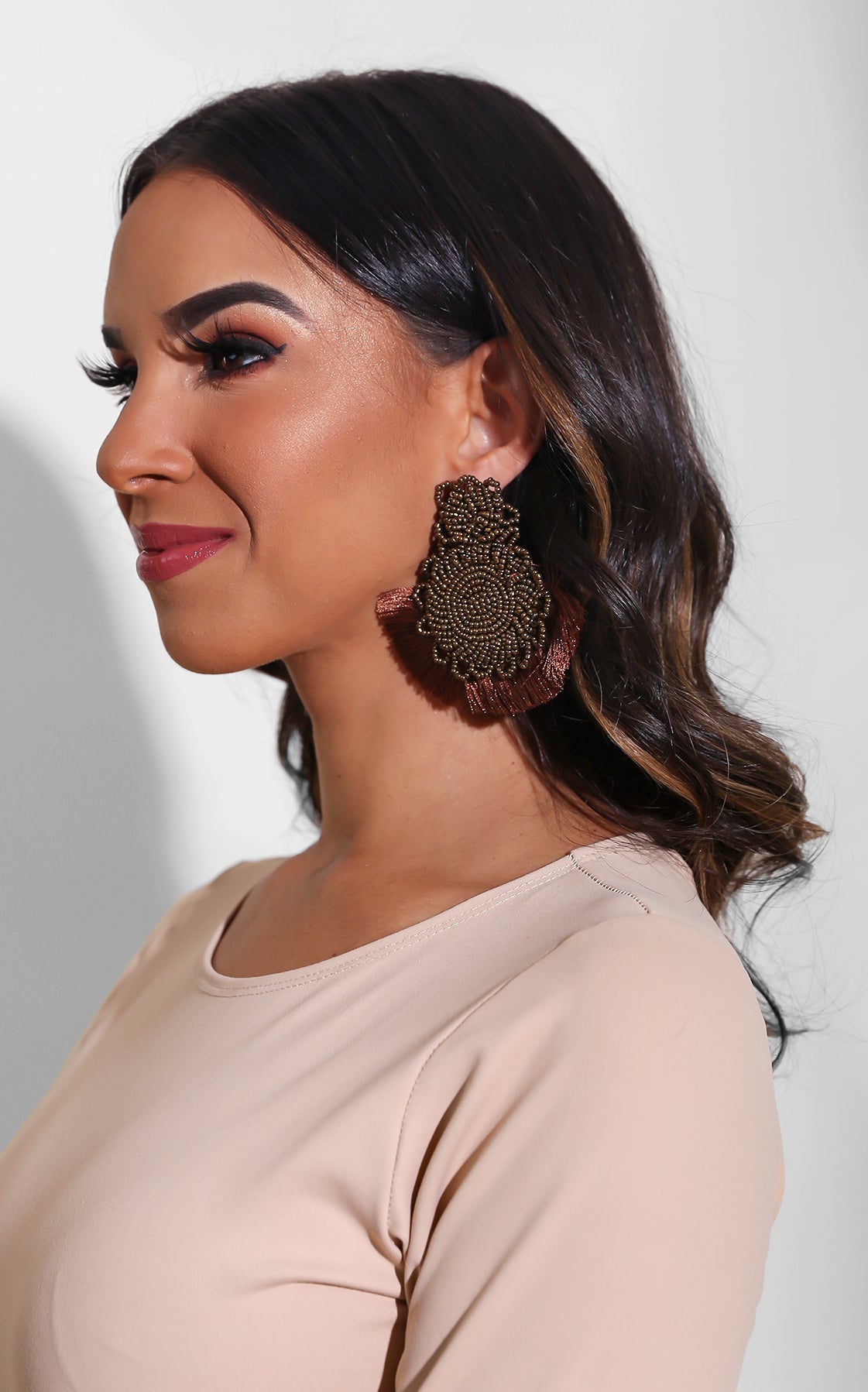 Beaded Around Earrings