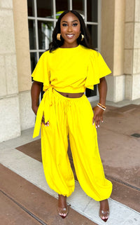 Fashionista Pant Set Yellow