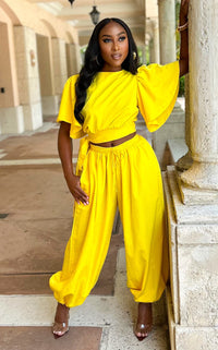 Fashionista Pant Set Yellow