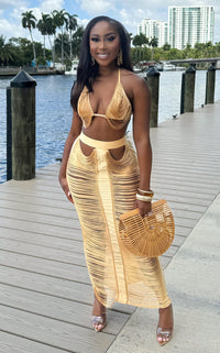 Island Whisper Skirt Set Gold