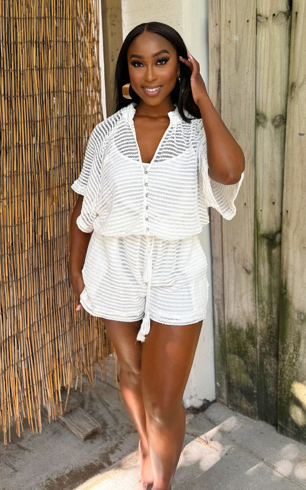 Sea Side Romper White