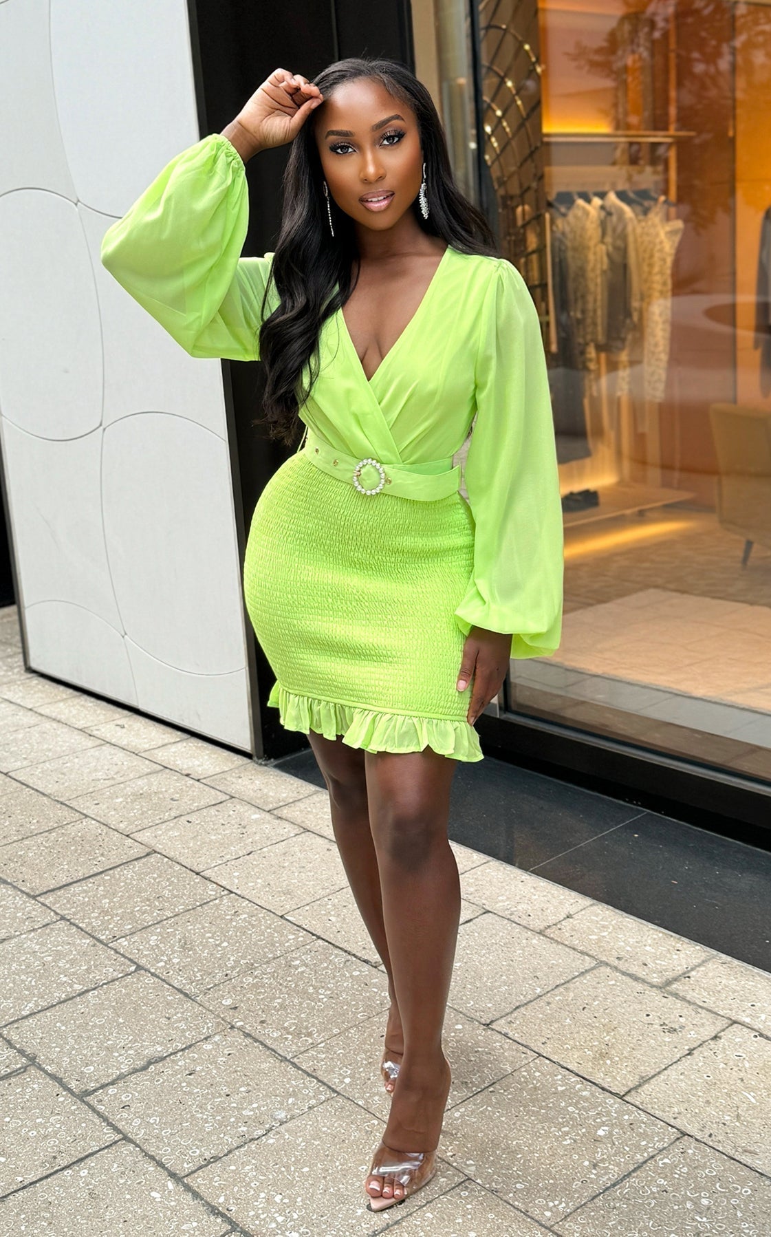 Ambition Dress Lime