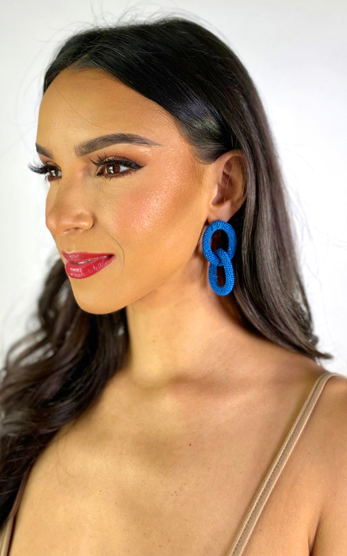 Blue Infinity Earrings