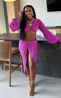 One Of One Skirt Set Magenta