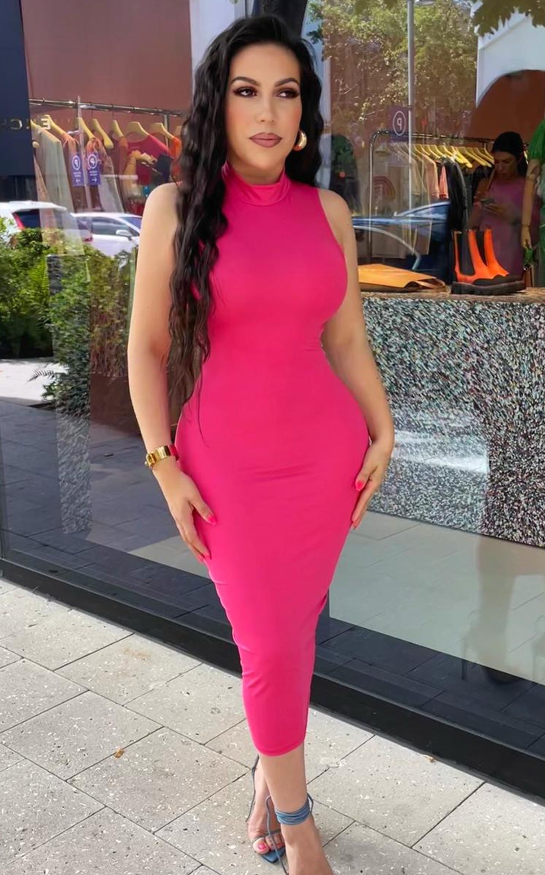 Vision Of Love Midi Hot Pink